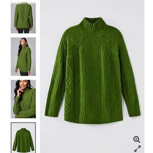 Mixed-Textures High-Neck Sweater M